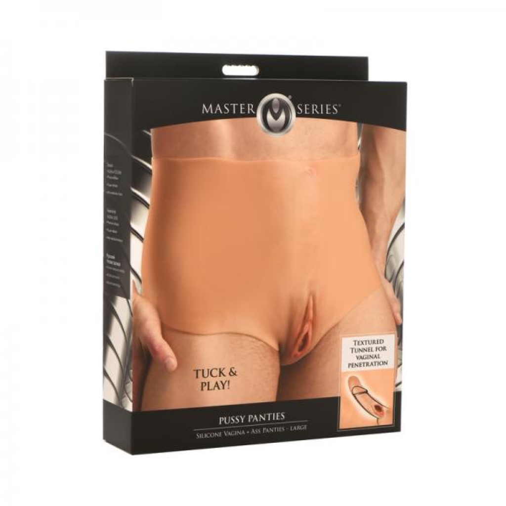 Master Series Pussy Panties Silicone Vagina + Ass Panties - Large