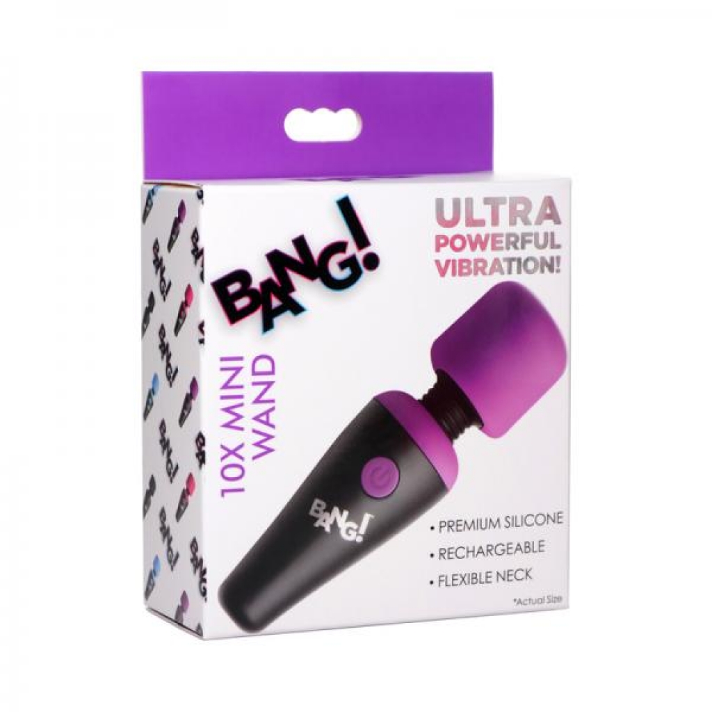 Bang! 10x Vibrating Mini Silicone Wand - Purple