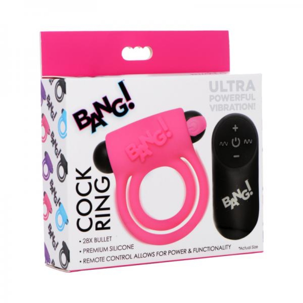 Bang! Silicone Penis Ring & Bullet with Remote Control