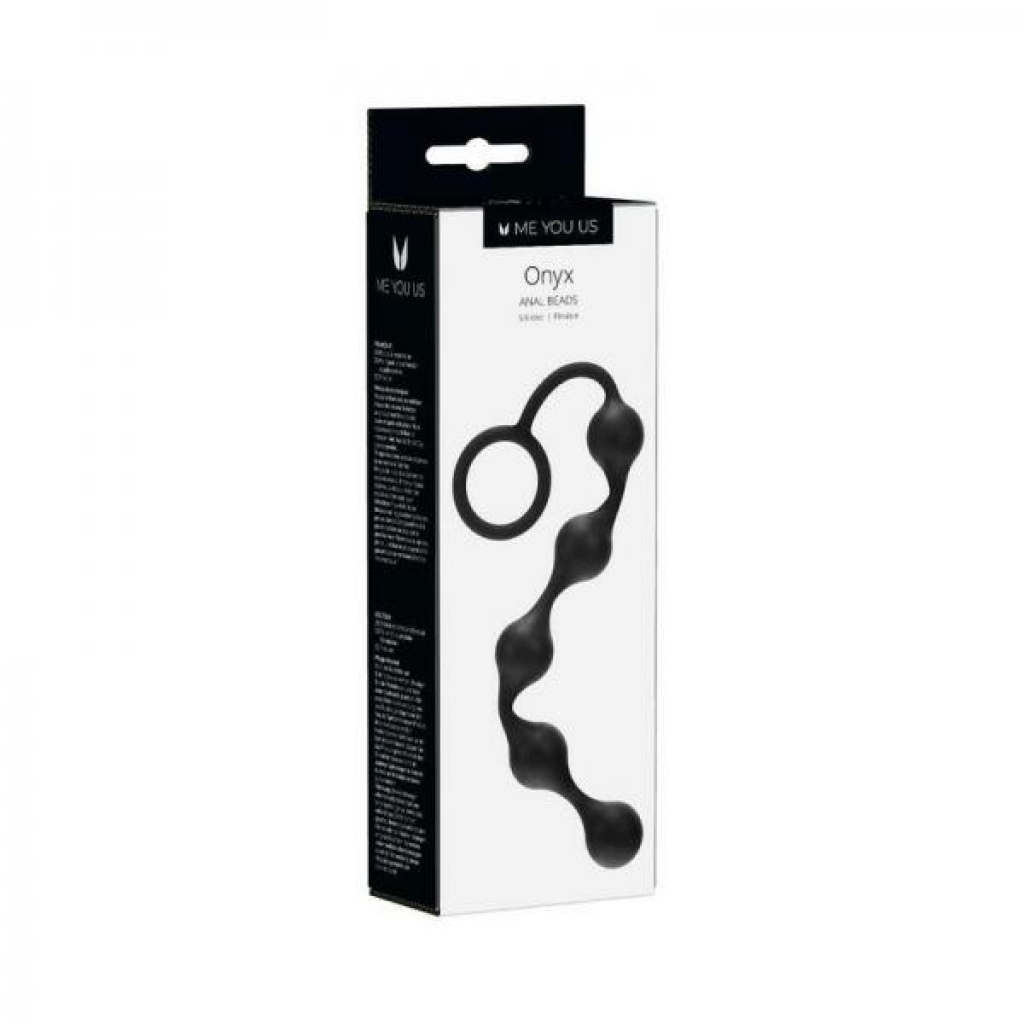 Me You Us Onyx Silicone Anal Beads - Black