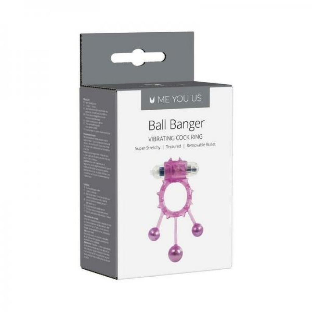 Me You Us Ball Banger Penis Ring - Purple for Enhanced Stimulation