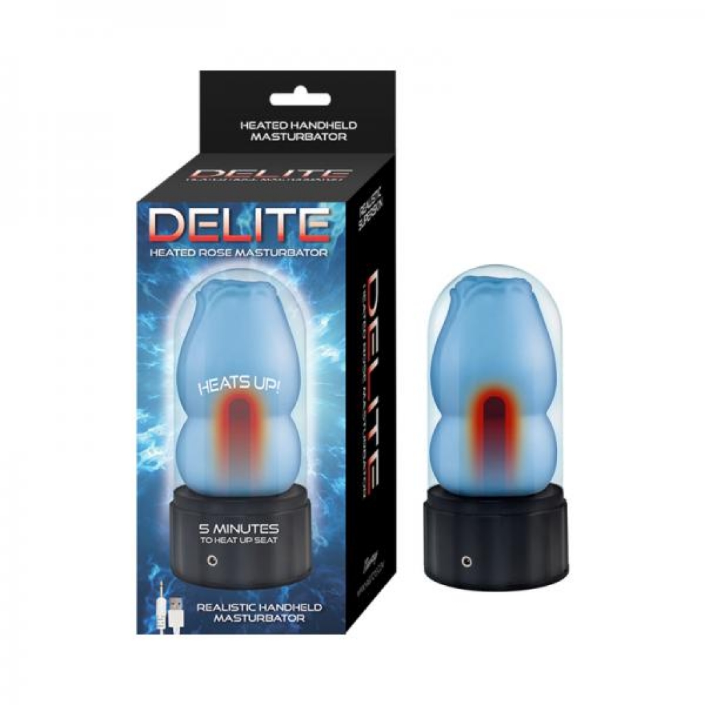 Delite Heated Rose Masturbator - Blue