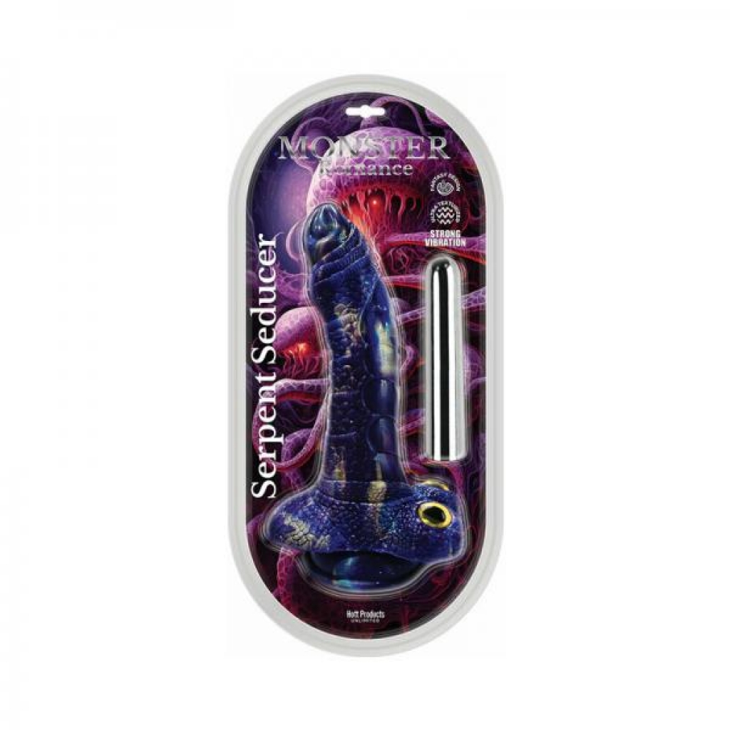 Monster Romance Serpent Seducer with Vibrating Bullet Silicone Dildo 7.5 In.