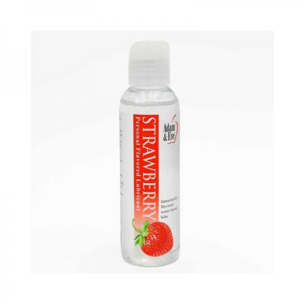 Adam & Eve Strawberry Flavored Lubricant - 4 Oz.