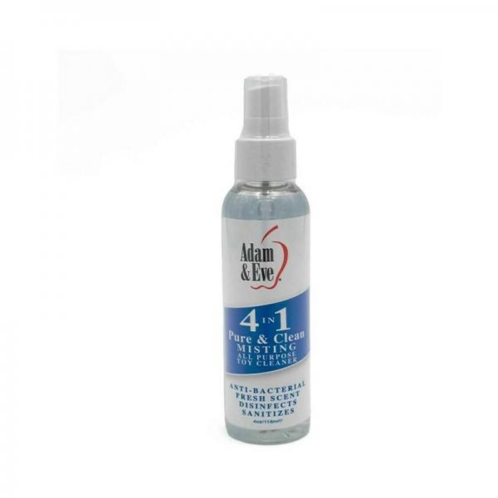 Adam & Eve 4 In 1 Pure & Clean Misting Toy Cleaner - 4 Oz.