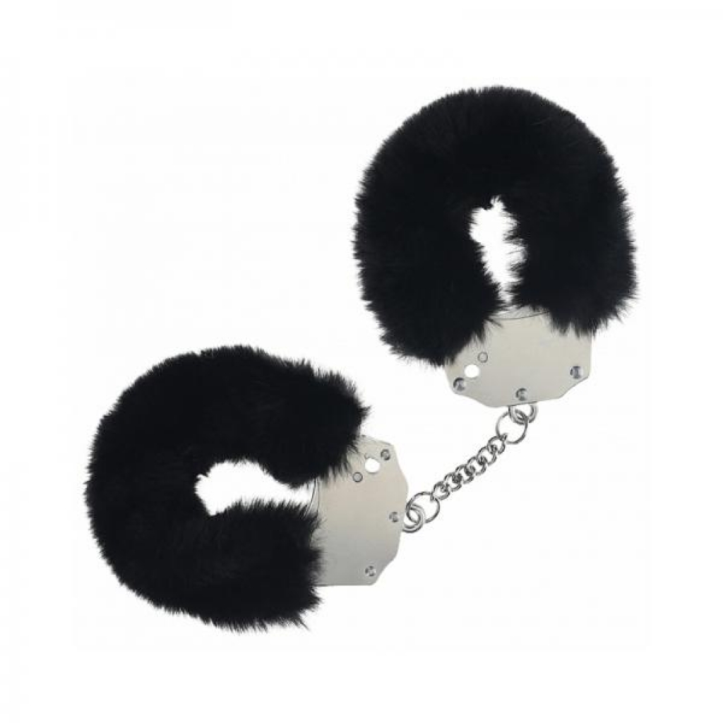 Ouch! Heavy-Duty Fluffy Handcuffs - Black