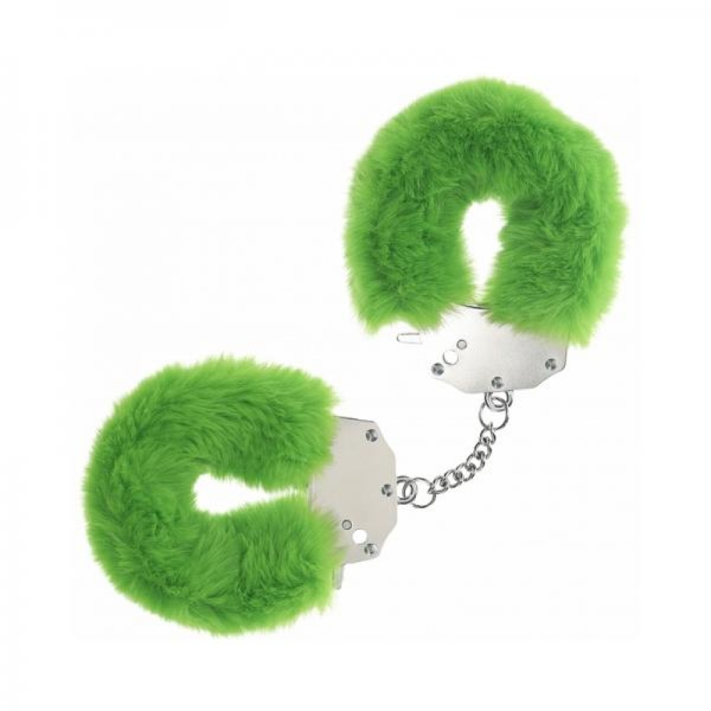 Ouch! Heavy-Duty Fluffy Handcuffs - Green