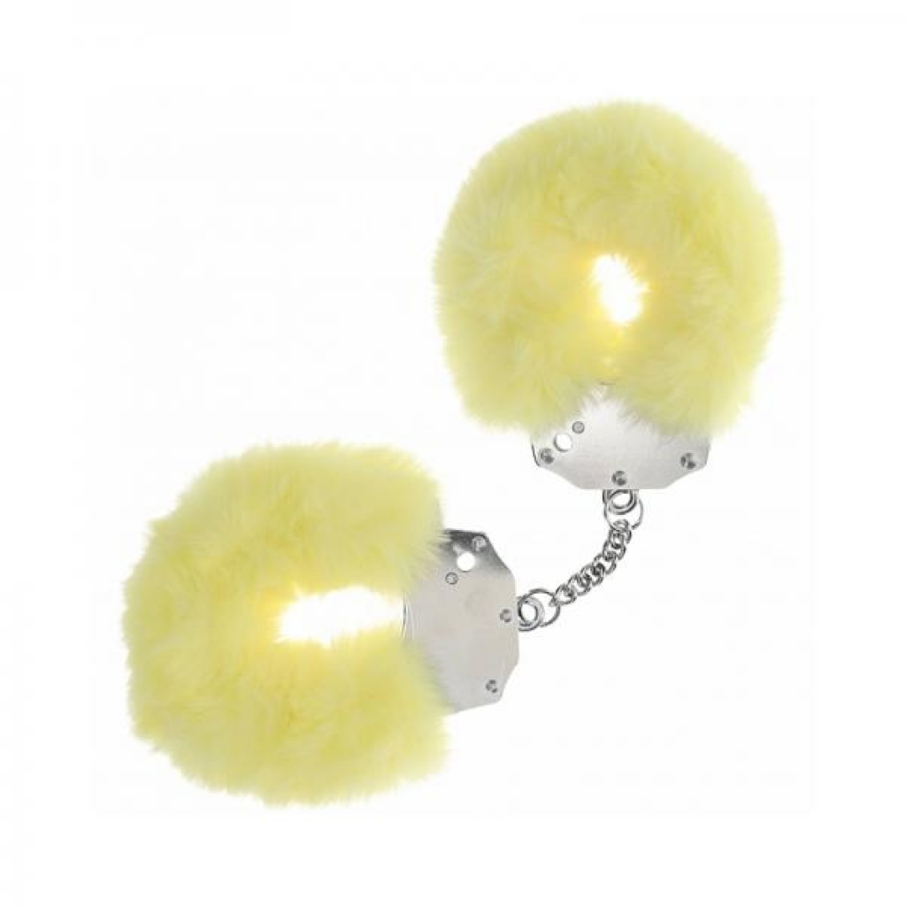 Ouch! Heavy-Duty Fluffy Handcuffs - Yellow