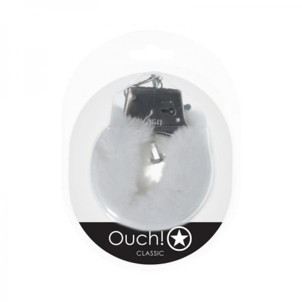 Ouch! Classic Fluffy Handcuffs - White