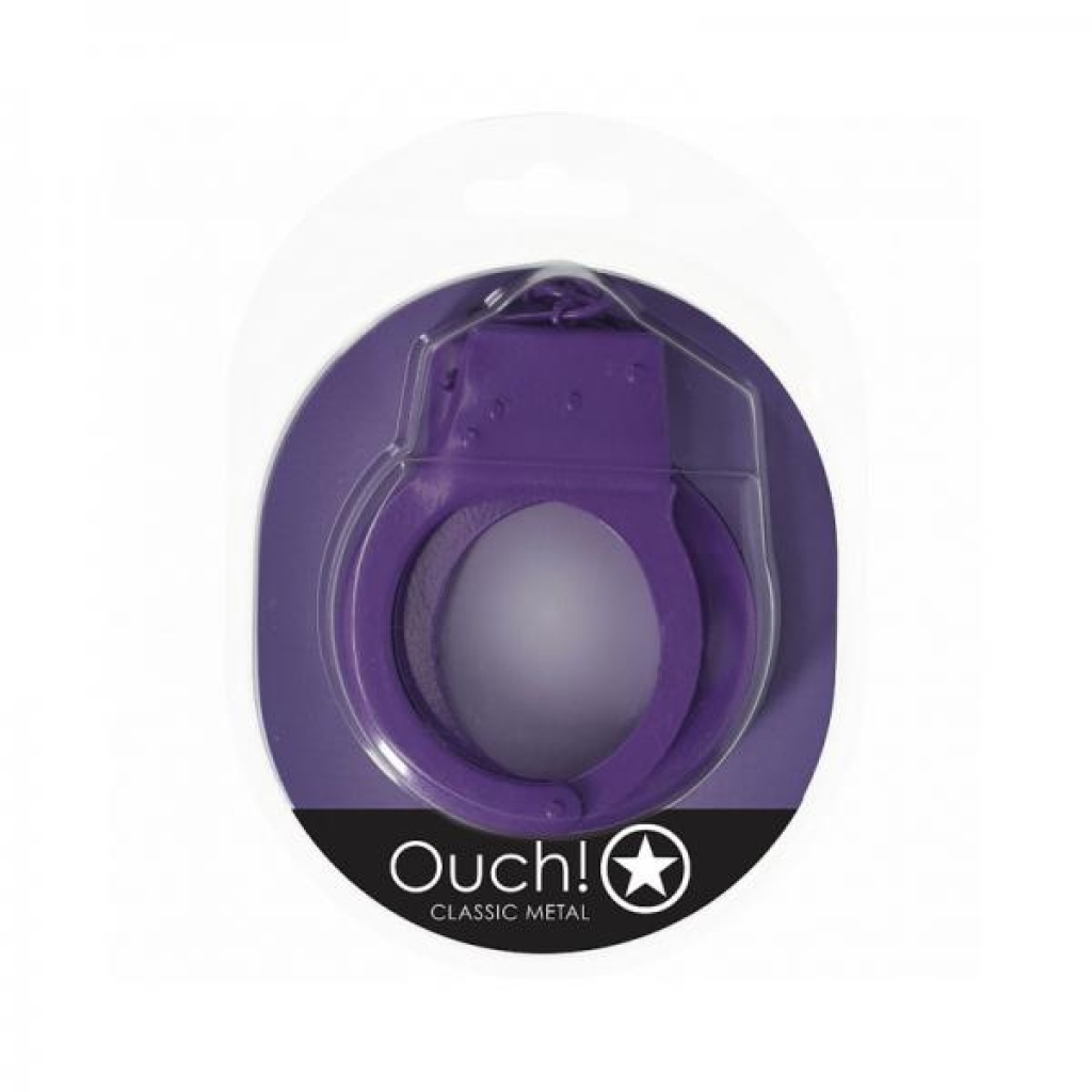 Ouch! Classic Metal Handcuffs - Purple