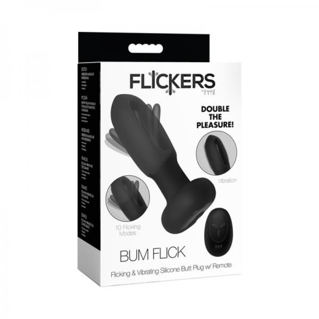 Flickers Bum Flick - Vibrating Silicone Butt Plug with Remote