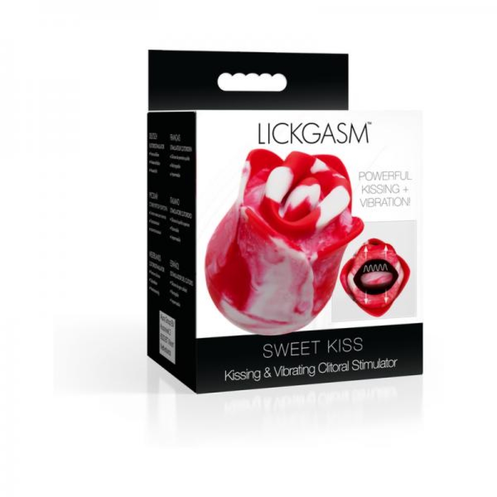 Lickgasm Kissing & Vibrating Rose Clitoral Stimulator - Swirl