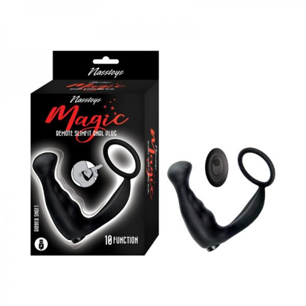 Nasstoys Magic Remote Slimfit Anal Plug in Black