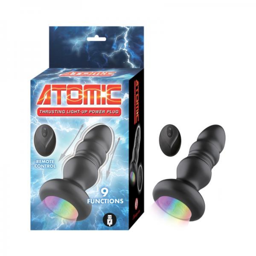 Nasstoys Atomic Thrusting Light-Up Power Plug in Black